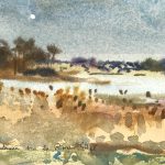 Aquarelle signée Henri Davy – Image 5