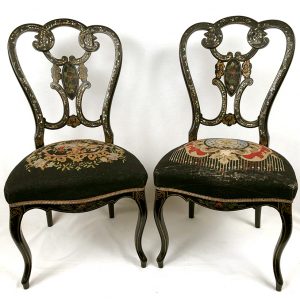 chaises-napoleon-iii-bois noirci