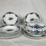 Lunéville Keller & Guérin, soupière et dix assiettes Maintenon – Image 4