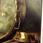 Henri Dupin, Nature morte aux cuivres, huile sur toile XXe – Image 5
