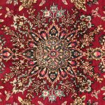 tapis-laine-oriental-fond-rouge