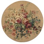 bouquet-fleurs-tondo-gouache-toile