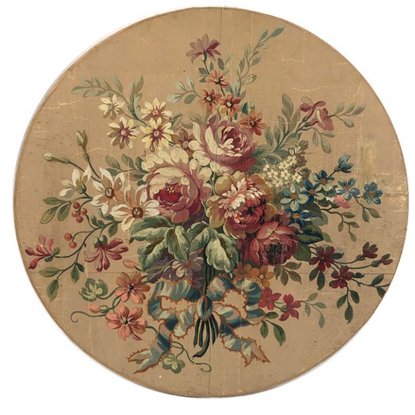 bouquet-fleurs-tondo-gouache-toile