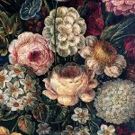 Bouquet de fleurs, huile sur toile dans un encadrement à parecloses – Image 5