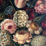 Bouquet de fleurs, huile sur toile dans un encadrement à parecloses – Image 7