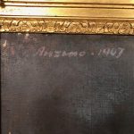 Huile sur toile signée Giuseppe P. Anzino et datée 1907. Portrait de Miss Margaret Elizabeth WAYNE – Image 11