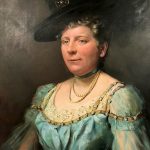 Huile sur toile signée Giuseppe P. Anzino et datée 1907. Portrait de Miss Margaret Elizabeth WAYNE – Image 3