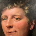 Huile sur toile signée Giuseppe P. Anzino et datée 1907. Portrait de Miss Margaret Elizabeth WAYNE – Image 5