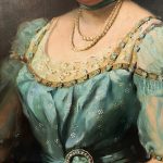 Huile sur toile signée Giuseppe P. Anzino et datée 1907. Portrait de Miss Margaret Elizabeth WAYNE – Image 7