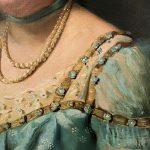 Huile sur toile signée Giuseppe P. Anzino et datée 1907. Portrait de Miss Margaret Elizabeth WAYNE – Image 8