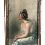 Chromolithographie, jeune fille au papillon – Image 3