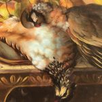 Paire de grands pastels de forme ovale, natures mortes au gibier. XIXe – Image 12