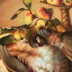 Paire de grands pastels de forme ovale, natures mortes au gibier. XIXe – Image 14