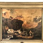 Très grand trumeau de style Louis XVI, bois laqué gris/vert, XIXe – Image 4