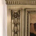 Très grand trumeau de style Louis XVI, bois laqué gris/vert, XIXe – Image 8