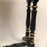 Travailleuse Napoléon III, bois laqué noir et décor peint de fleurs – Image 7