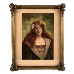 chromolithographie-portrait-femme