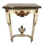 console-bois-blanc-or-louis-xvi