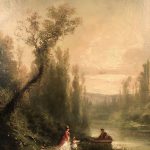 Paire d'huiles sur toile, paysages animés XIXe – Image 5
