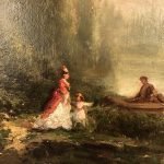 Paire d'huiles sur toile, paysages animés XIXe – Image 7