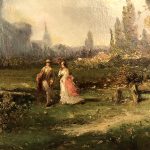 Paire d'huiles sur toile, paysages animés XIXe – Image 10
