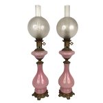 paire-lampes-petrole-opaline-rose