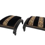 Paire de repose-pieds en bois noirci, époque Napoléon III – Image 3
