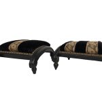 Paire de repose-pieds en bois noirci, époque Napoléon III – Image 4