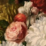 Peter Brooks. Immense nature morte aux fleurs et aux fruits. Huile sur toile XXe. 2,2 m x 1,7  m – Image 12