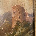 Ecole française fin XIXe, huile sur panneau. Paysage animé – Image 4