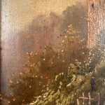 Ecole française fin XIXe, huile sur panneau. Paysage animé – Image 5