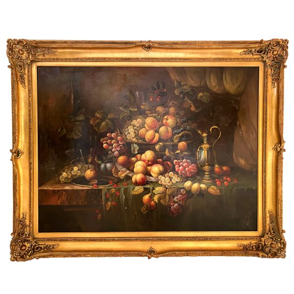 huile-sur-toile-nature-morte-fruits