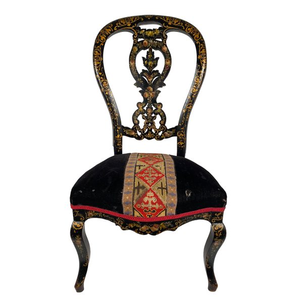 chaise-napoleon-iii-decor-fleurs